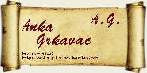 Anka Grkavac vizit kartica
